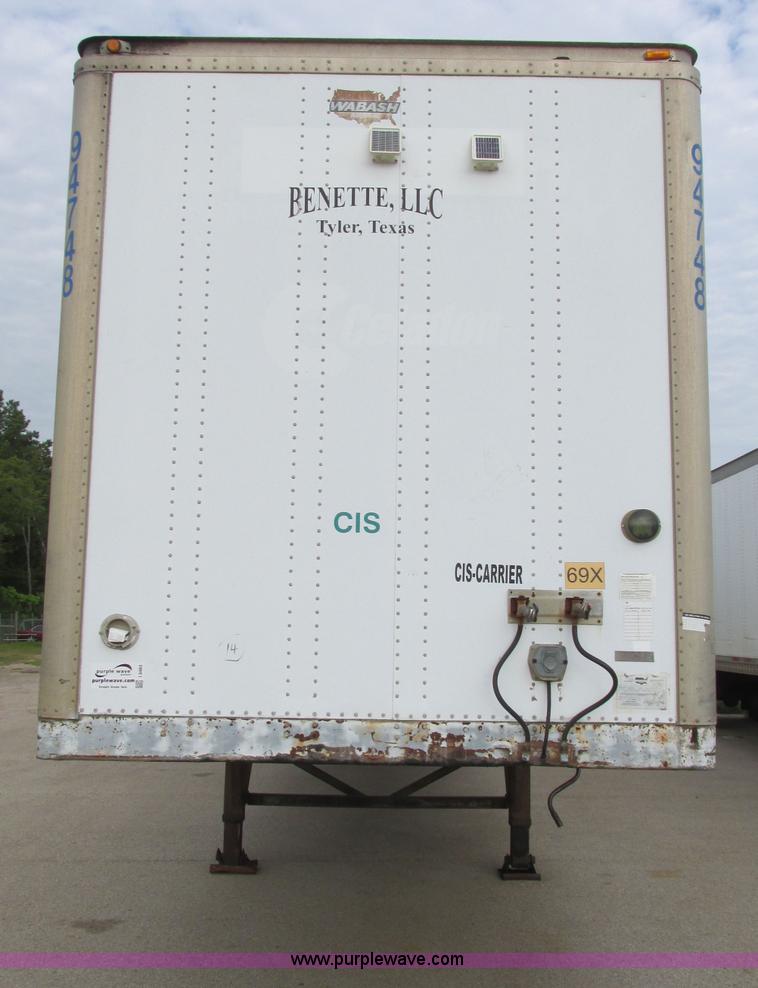 image for item I3483 1994 Wabash SA-102CW dry van trailer