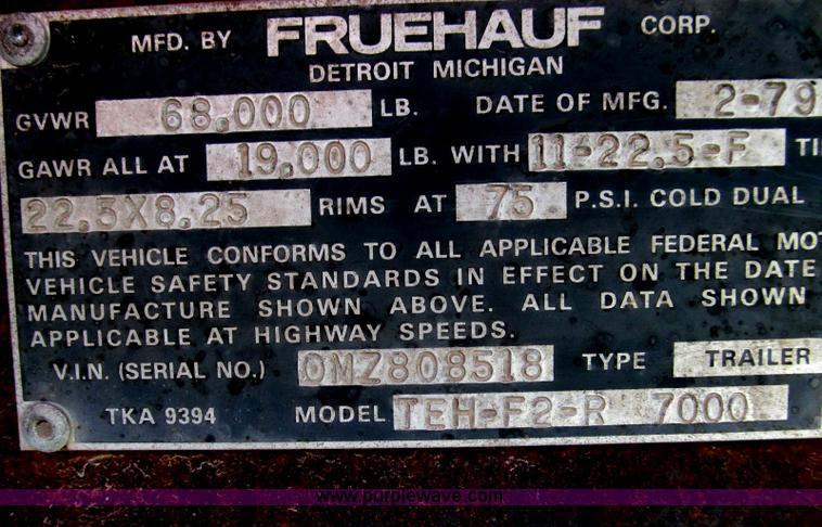image for item I8997 1979 Fruehauf TEH-F2-R tank trailer