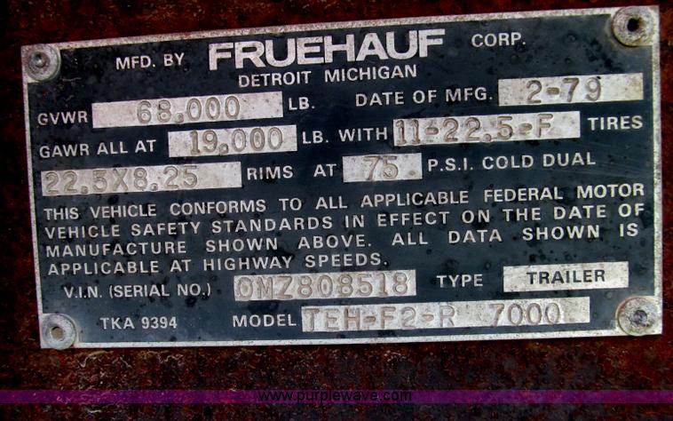 image for item I8997 1979 Fruehauf TEH-F2-R tank trailer
