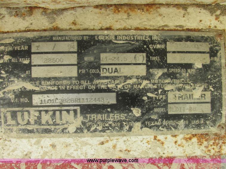 image for item J2482 1994 Lufkin ULDII-38 trailer