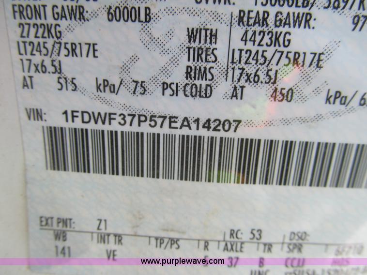 image for item H8882 2007 Ford F350 Super Duty XL service truck