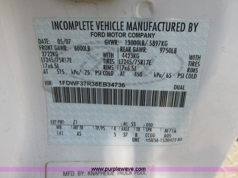 image for item I6200 2008 Ford F350 Super Duty XL service truck