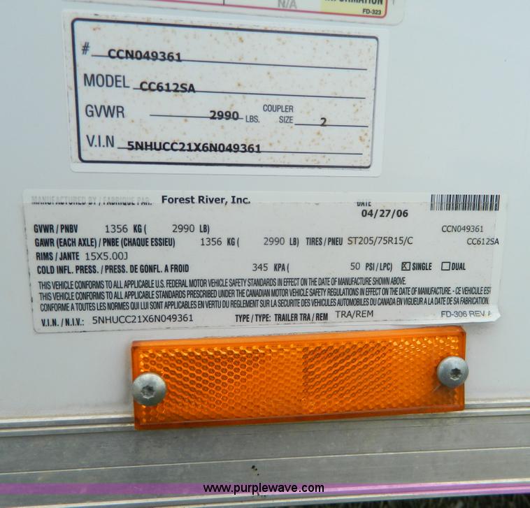 image for item AX9714 2006 Continental enclosed trailer