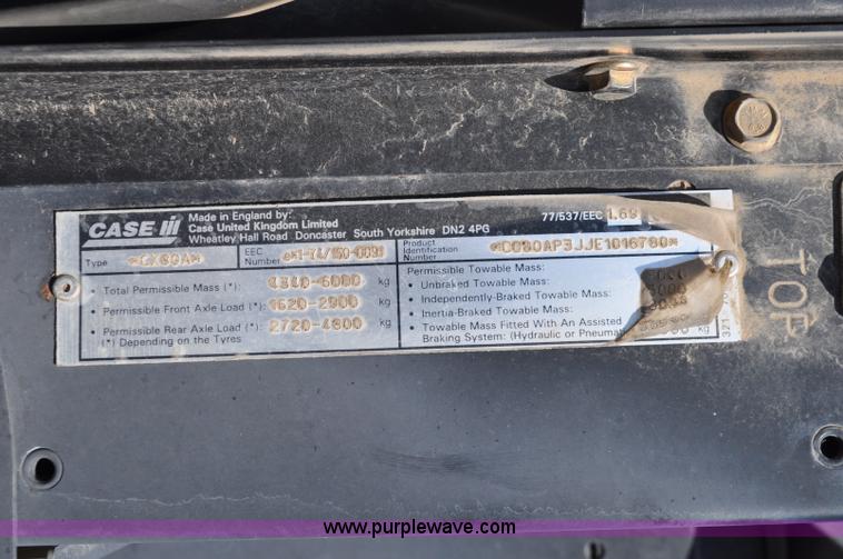 image for item F2049 2000 Case IH CX80 MFWD tractor