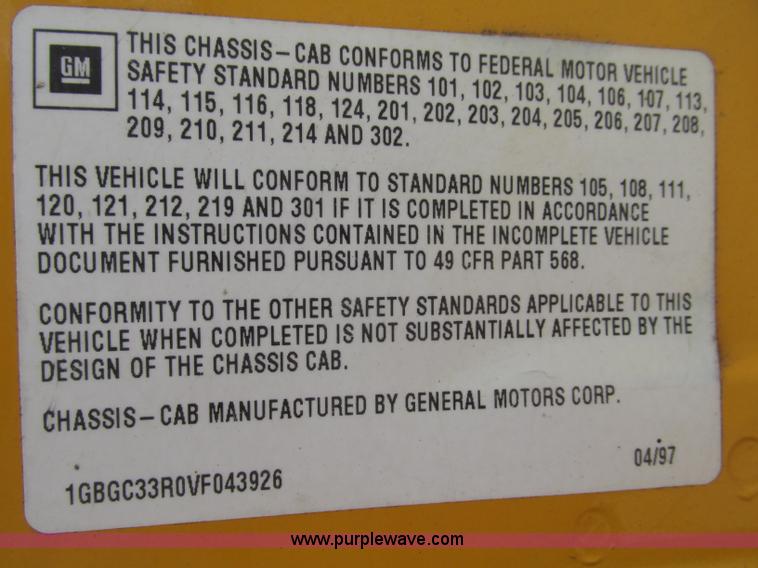 image for item F7450 1997 Chevrolet Cheyenne 3500 Crew Cab service truck