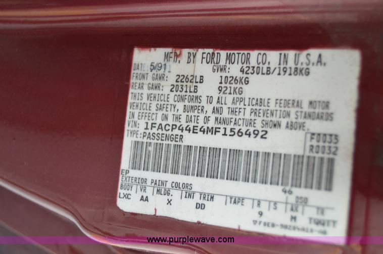 image for item H2858 1991 Ford Mustang LX convertible