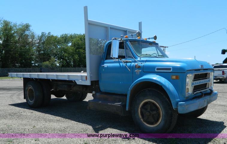 image for item AL9968 1968 Chevrolet C60 flatbed truck