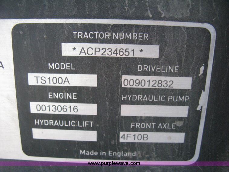 image for item H5312 2004 New Holland TS100A Plus tractor