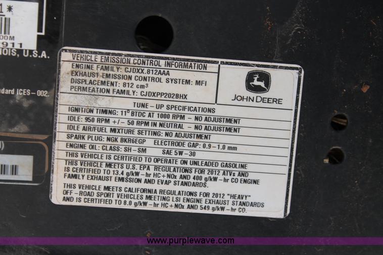 image for item H5622 2012 John Deere 825i Gator utility vehicle