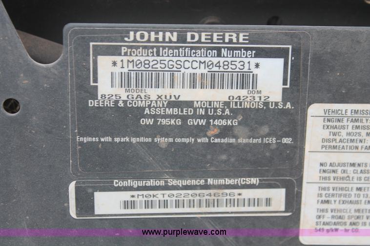 image for item H8253 2012 John Deere 825i Gator utility vehicle