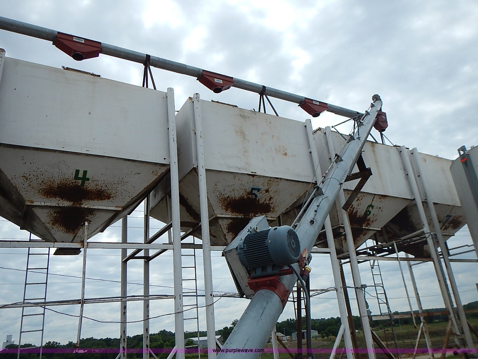 (7) 12 ton overhead bulk bins in Greeley, KS Item BA9705 sold