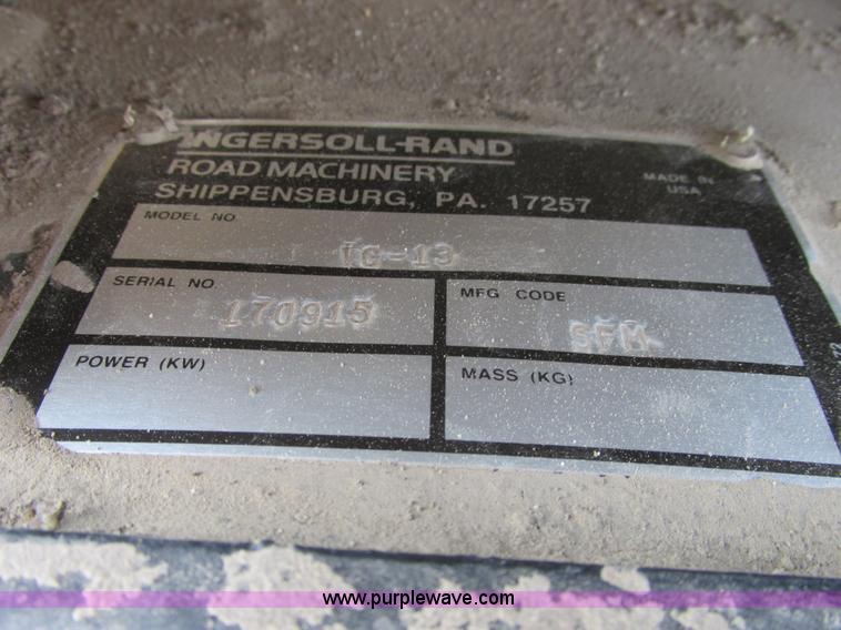 image for item A8743 Ingersoll Rand TC-13 twin drum trench compactor