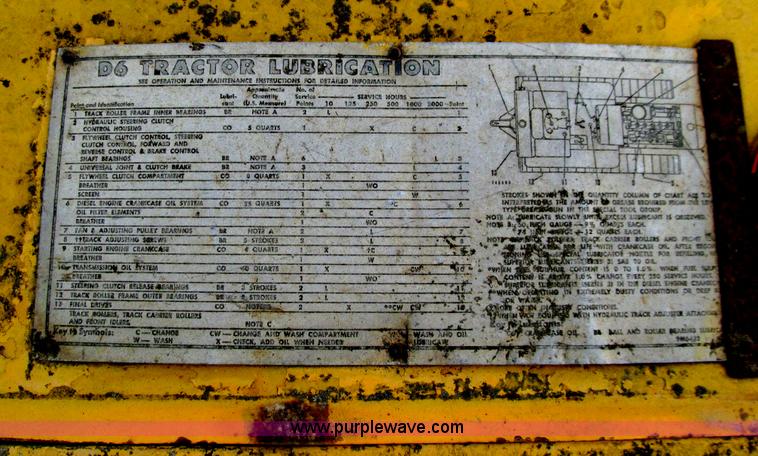 image for item E4920 1962 Caterpillar D6B dozer