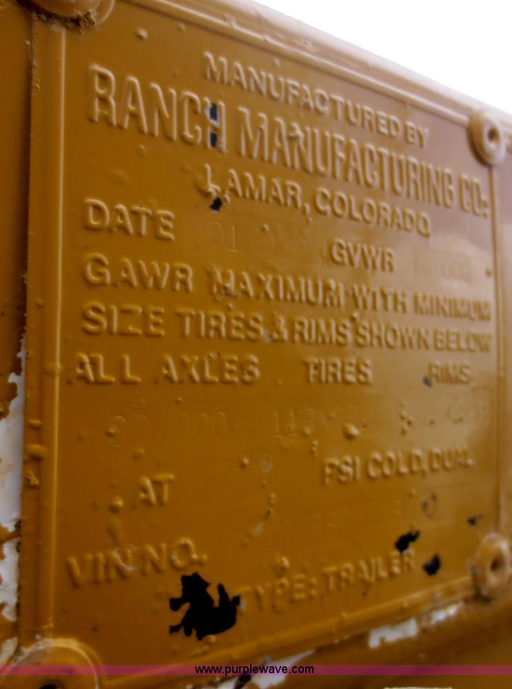 image for item F6942 1995 Ranch belly dump trailer