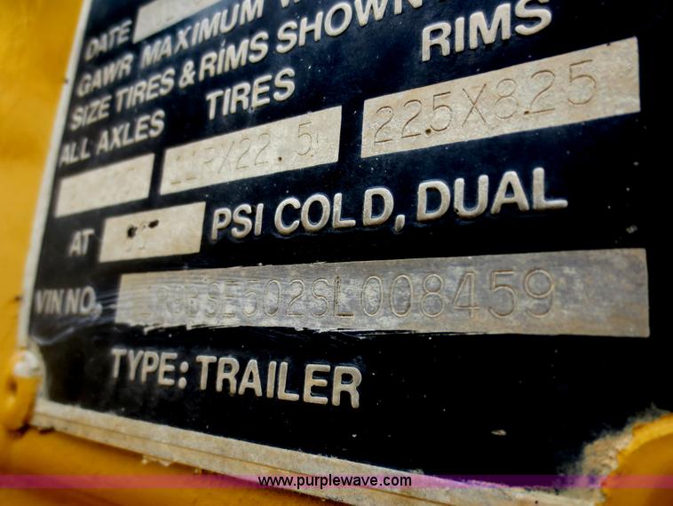 image for item F6943 1995 Ranch belly dump trailer