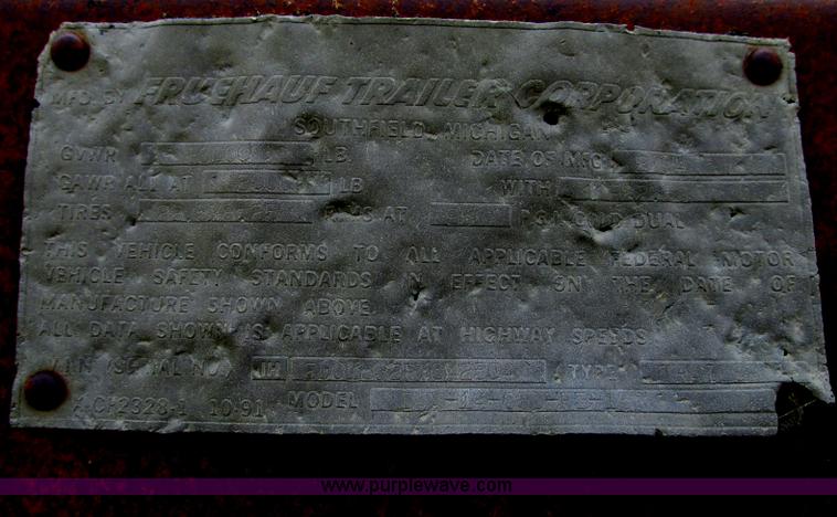 image for item F7159 1994 Fruehauf DAX-14-06D-F3-16 aluminum triple axle dump trailer