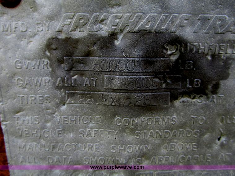 image for item F7159 1994 Fruehauf DAX-14-06D-F3-16 aluminum triple axle dump trailer