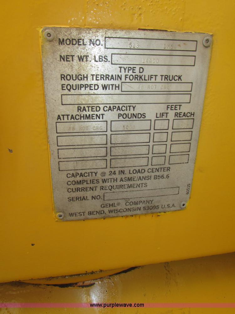 image for item F7483 Gehl 513 telehandler