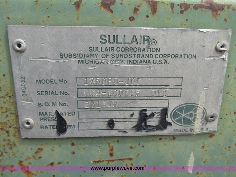 image for item F7486 Sullair air compressor