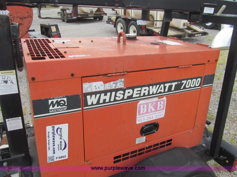 image for item F8862 Multiquip Whisperwatt 7000 light tower