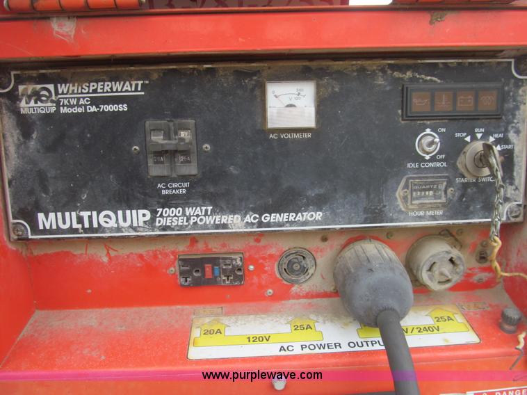 image for item F8862 Multiquip Whisperwatt 7000 light tower