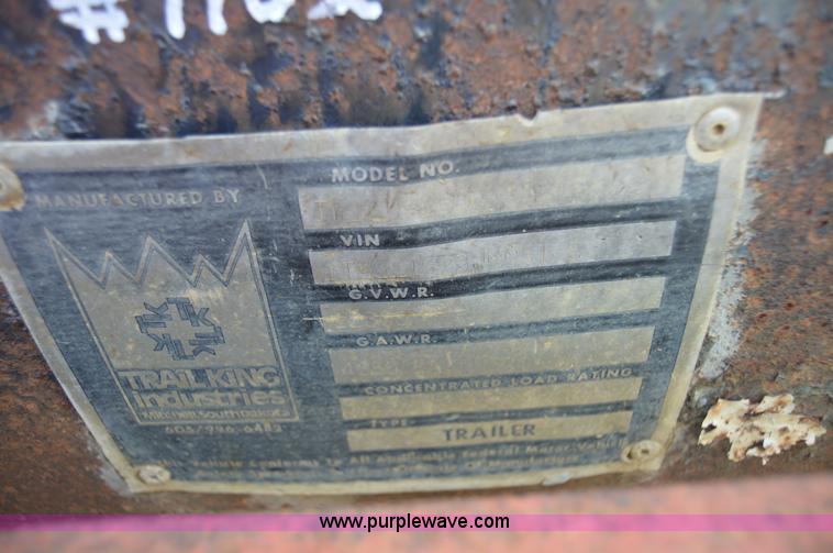 image for item F8867 1988 Trail King equipment trailer