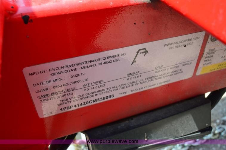 image for item H2841 2012 Falcon asphalt reclaimer