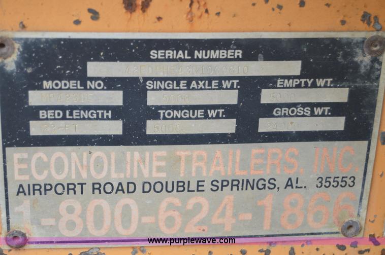 image for item H2847 1994 Econoline MP423DE trailer