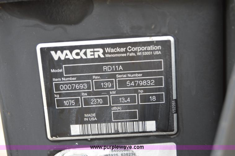 image for item H2849 Wacker RD11A double drum roller