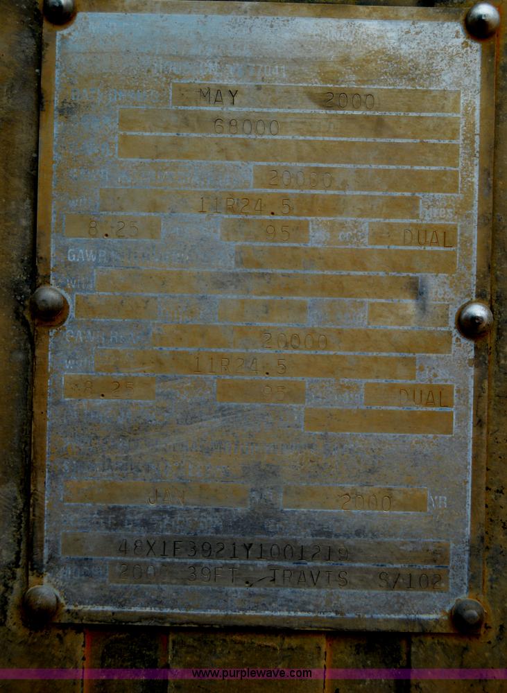 image for item H2974 2000 GMC Travis S/102 aluminum end dump trailer