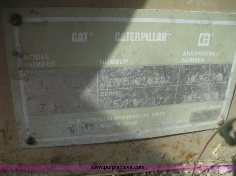 image for item H5273 1996 Caterpillar 315 L excavator