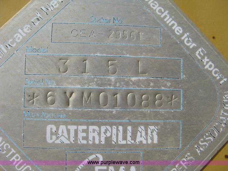 image for item H5273 1996 Caterpillar 315 L excavator