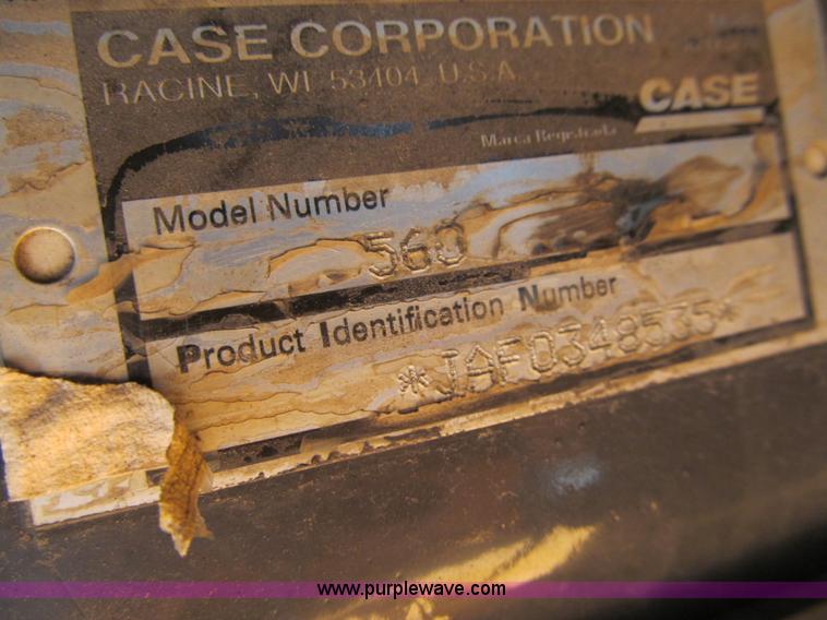 image for item H8873 2002 Case 560 trencher