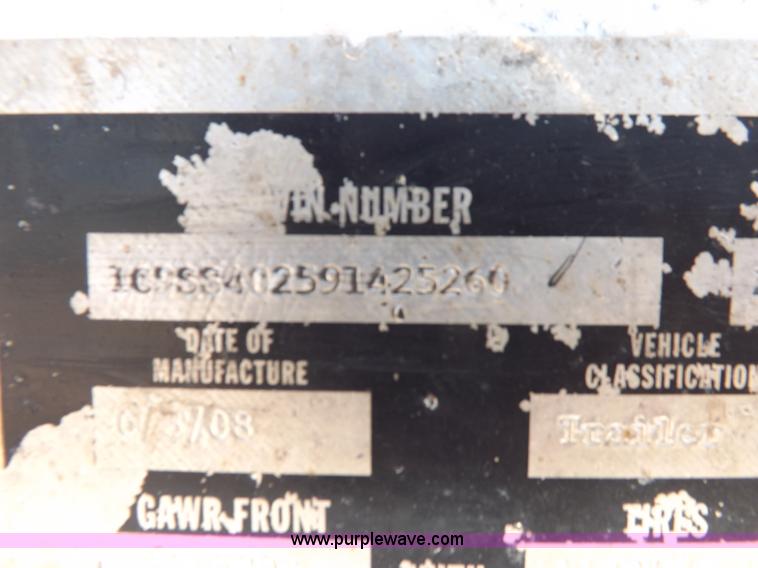 image for item H9207 2009 Corn Belt S4002 belly dump trailer