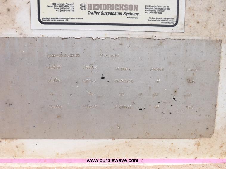 image for item H9209 2007 Corn Belt belly dump trailer