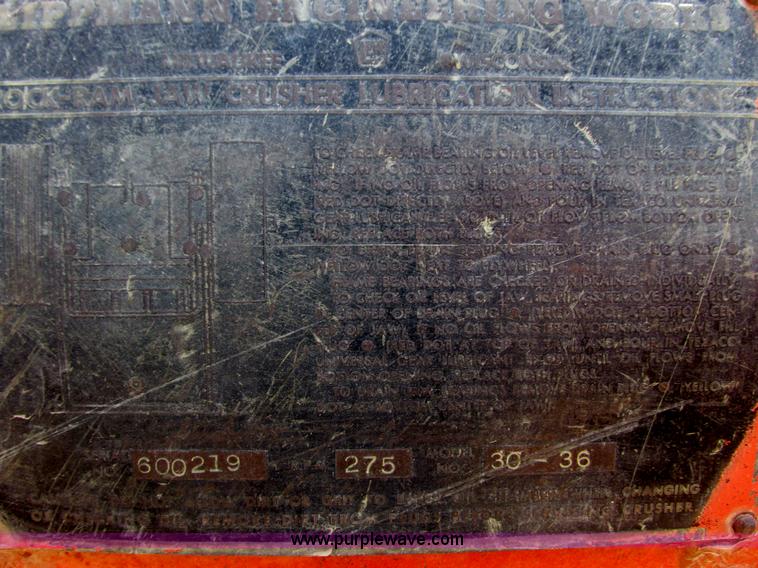 image for item I3854 Lippmann 30-36 Rock Ram jaw crusher