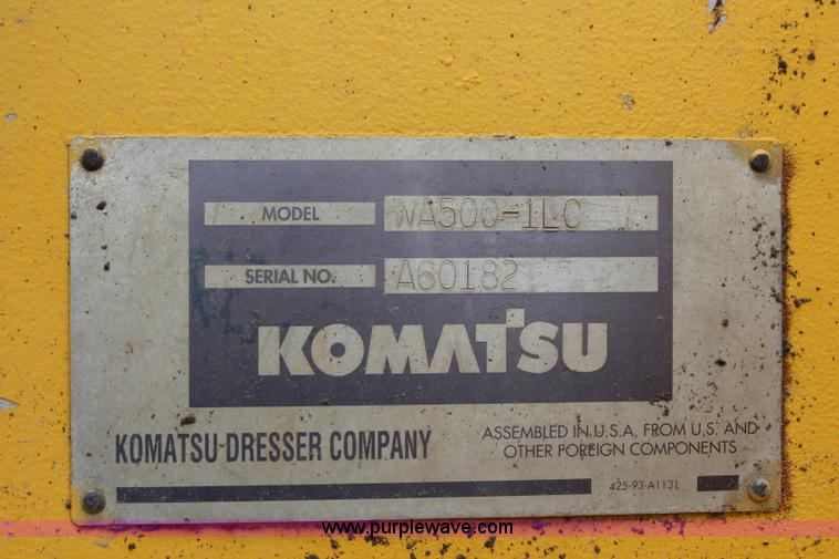 image for item J1120 1995 Komatsu WA500-1LC wheel loader