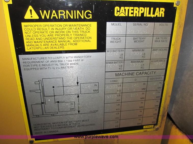 image for item Z9174 Caterpillar NRR40 forklift