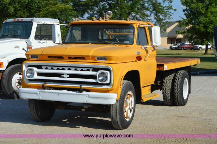 image for item H2855 1965 Chevrolet 60 flatbed truck