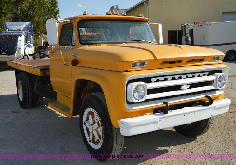 image for item H2855 1965 Chevrolet 60 flatbed truck