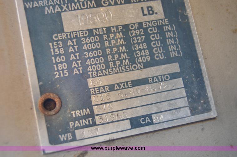 image for item H2855 1965 Chevrolet 60 flatbed truck