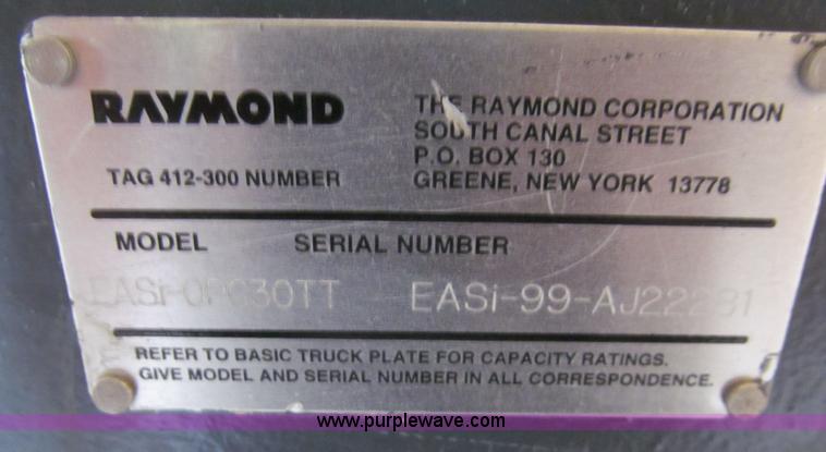image for item H8866 Raymond electric forklift