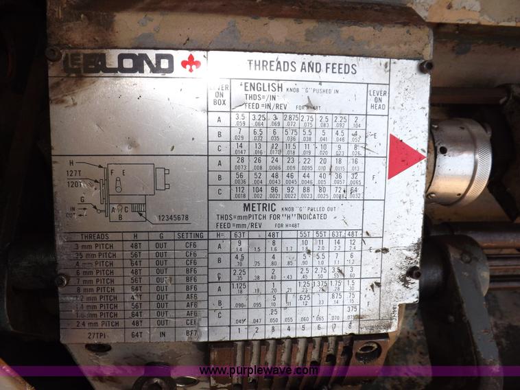 image for item H9194 Le Blond metal lathe