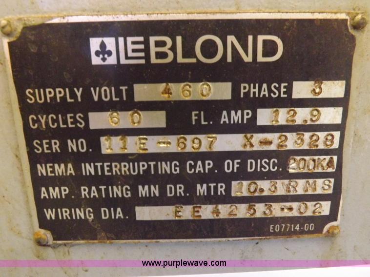 image for item H9194 Le Blond metal lathe