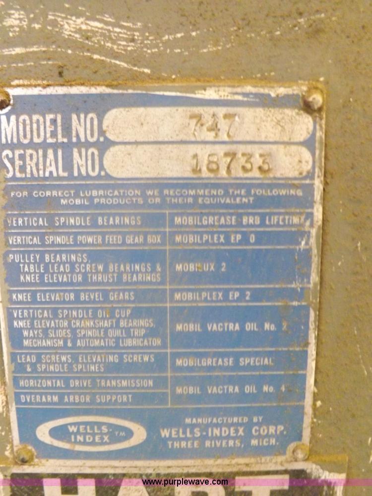 image for item H9202 Wells Index milling machine