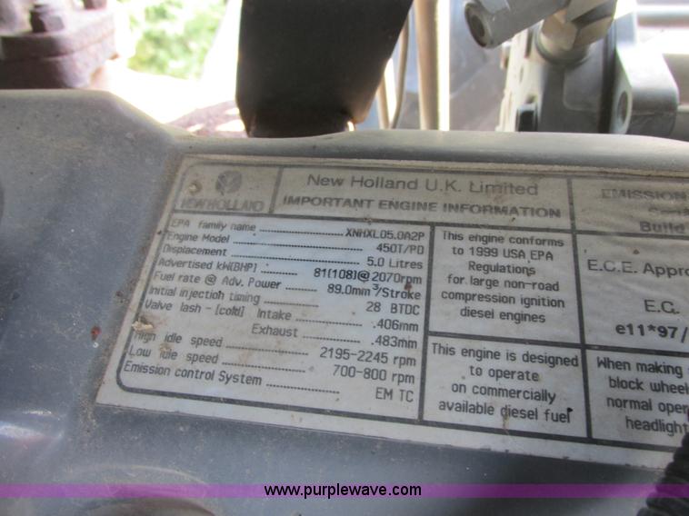 image for item I6197 1999 New Holland TS110 MFWD tractor