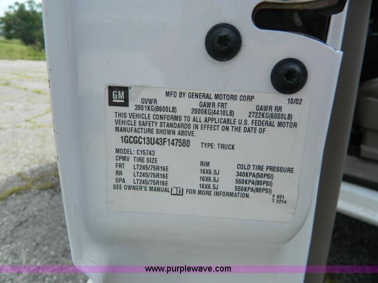 image for item AD9747 2003 Chevrolet Silverado 1500HD LT Crew Cab pickup truck