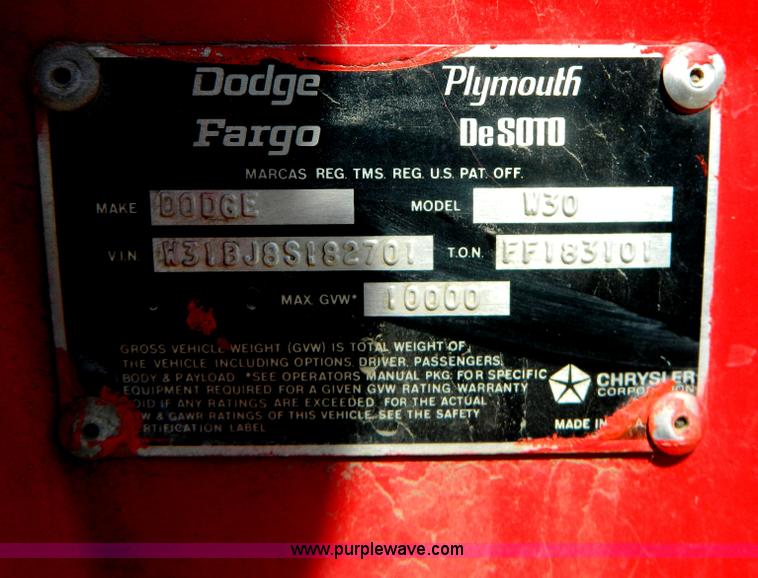 image for item AL9814 1978 Dodge fire rescue vehicle