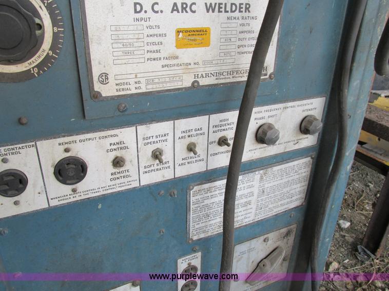 image for item AW9925 P&H 300HFGW DC arc welder
