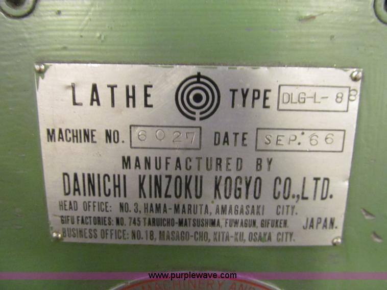 image for item AY9178 1966 Dinichi DLG-L-8 metal lathe